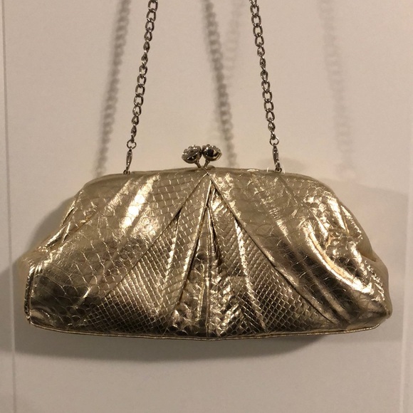 Vintage faux snakeskin clutch/purse - Picture 1 of 6